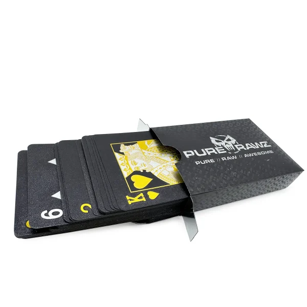 Black Foil Waterproof Playing Cards - Image 2